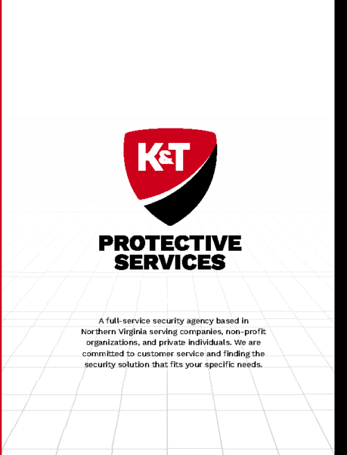 Copywriting brochure for security services